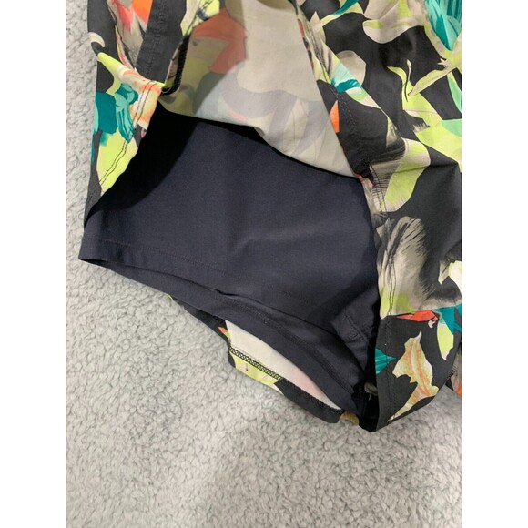 Avia Floral Active 2Fer Running Short Filament Waistband Moisture Wick Fabric - Picture 6 of 15